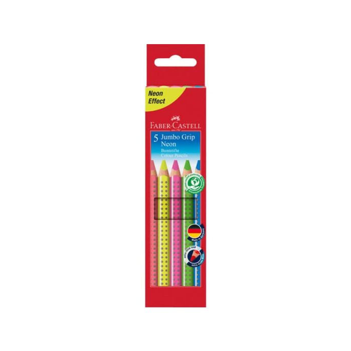 Evidenziatori Faber-Castell Jumbo Grip Neon 5 colori assortiti 110994 main product photo