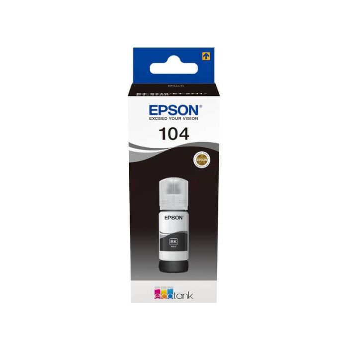 EPSON CARTUCCIA INCHIOSTRO 104, FLACONE NERO DA 65 ml main product photo
