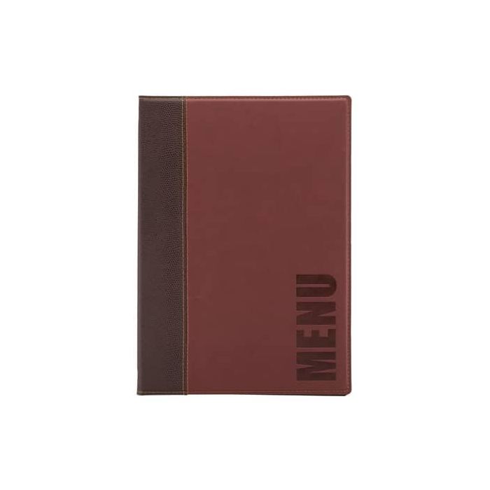 Portamenù Securit® Trendy in similpelle A4 rosso bordeaux MC-TRA4-WR main product photo