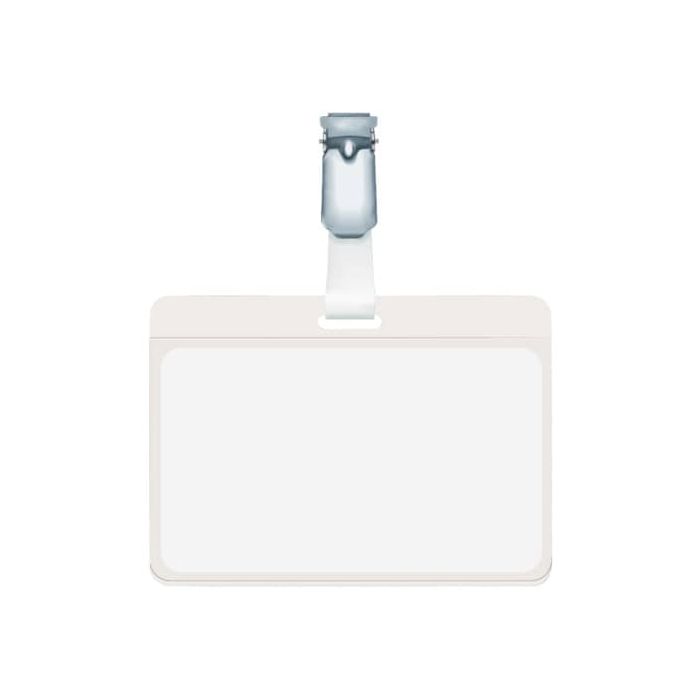 Portanomi con clip DURABLE tasca aperta trasparente inserto 60x90mm conf. 25 - 810619 main product photo