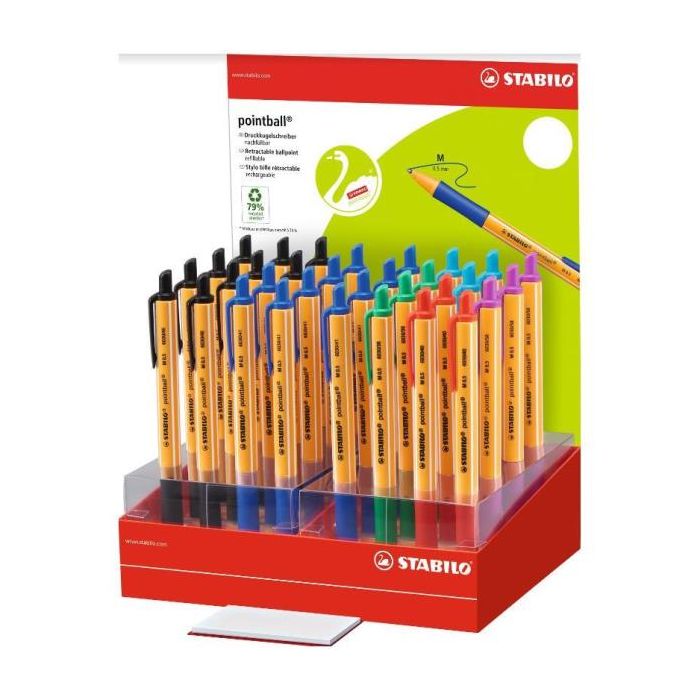 Stabilo Pointball display da banco in cartone - 32 pezzi - colori assortiti 6030/32-1 main product photo