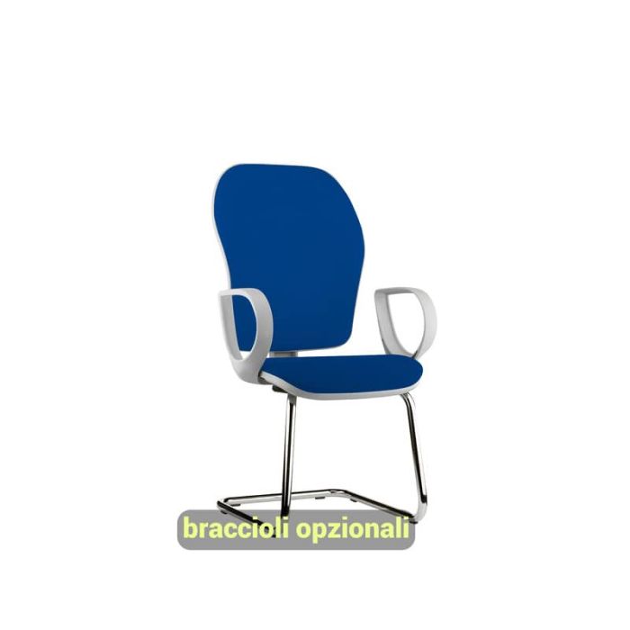 Sedia operativa interlocutore su slitta Unisit Hubble Grafix HUHUSGR rivest. fili di luce blu - HUHUSGR/F11 main product photo