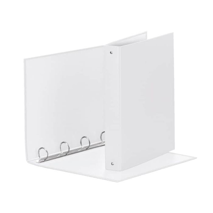 Raccoglitore Esselte MEETING a 4 anelli tondi 30mm cartone rivestito in PP bianco 22x30cm dorso 4cm - 395792904 main product photo