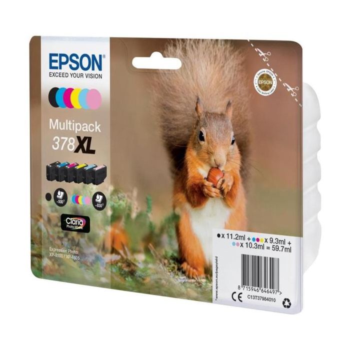 EPSON MULTIPACK 6 COLORI SCOIATTOLO 378XL main product photo
