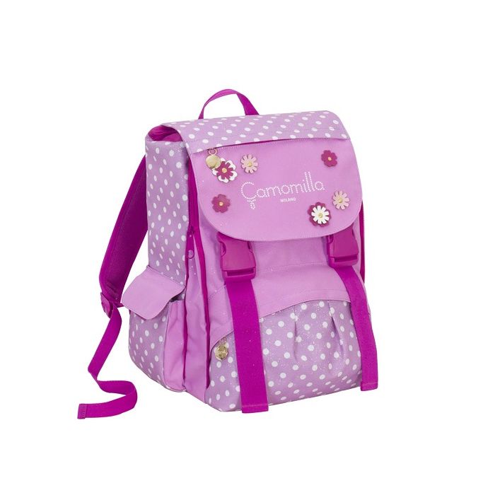CAMOMILLA, Zaino Sdoppiabile Big Seven Flowers & Dots rosa main product photo