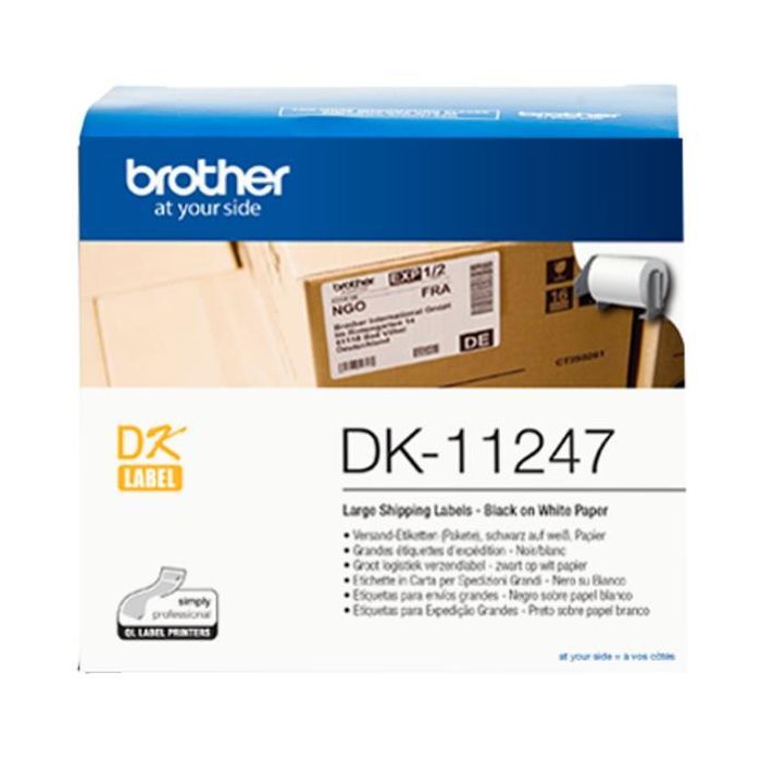 BROTHER Etichette ades in carta Nero/Bianco103.6 mm x 164.3 mm per QL1100/1110NWB main product photo