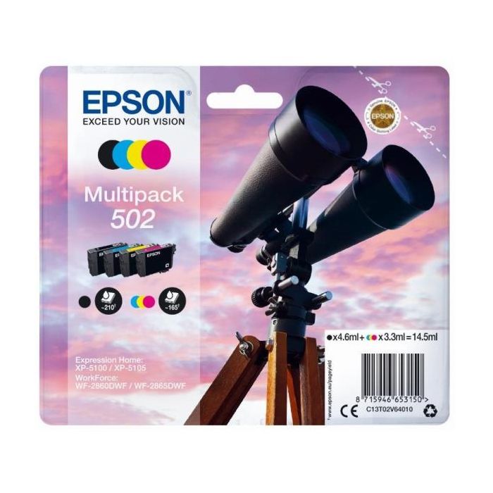 EPSON MULTIPACK 4-COLOURS 502 INK COLOR main product photo