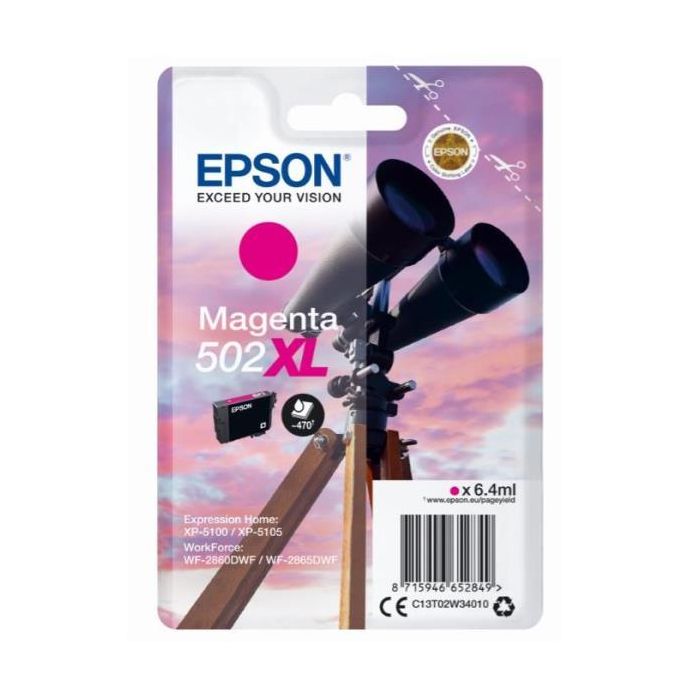 EPSON CARTUCCE INCHIOSTRO MAGENTA 502XL BINOCOLO main product photo