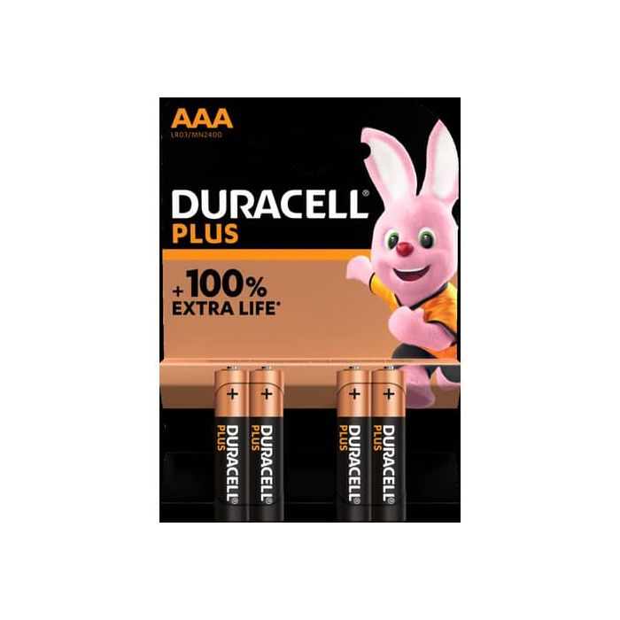 Batterie alcaline Duracell Plus100 Ministilo AAA - MN2400 mAh - blister da 4 - DU0201 main product photo
