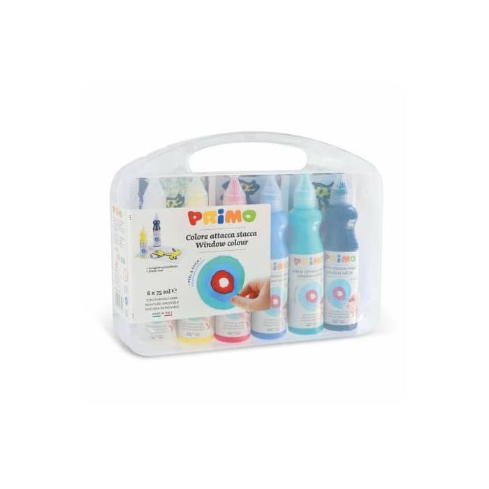 Colore attacca stacca Primo in bottiglia 75 ml - conf. 6 pz - colori assortiti 651W6SP main product photo