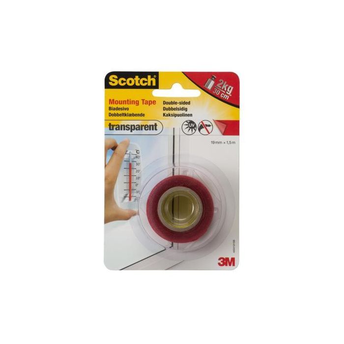 Nastro Biadesivo 19Mmx1,5Mt Extra-Forte Trasparente Scotch main product photo