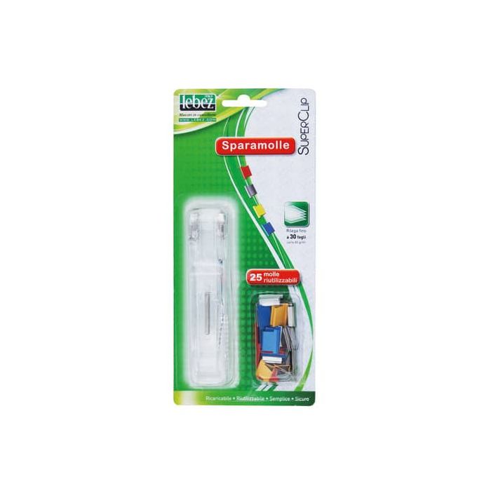 Sparamolle lebez Supaclip fino a 30 ff. trasparente. Con 25 molle 1060 main product photo