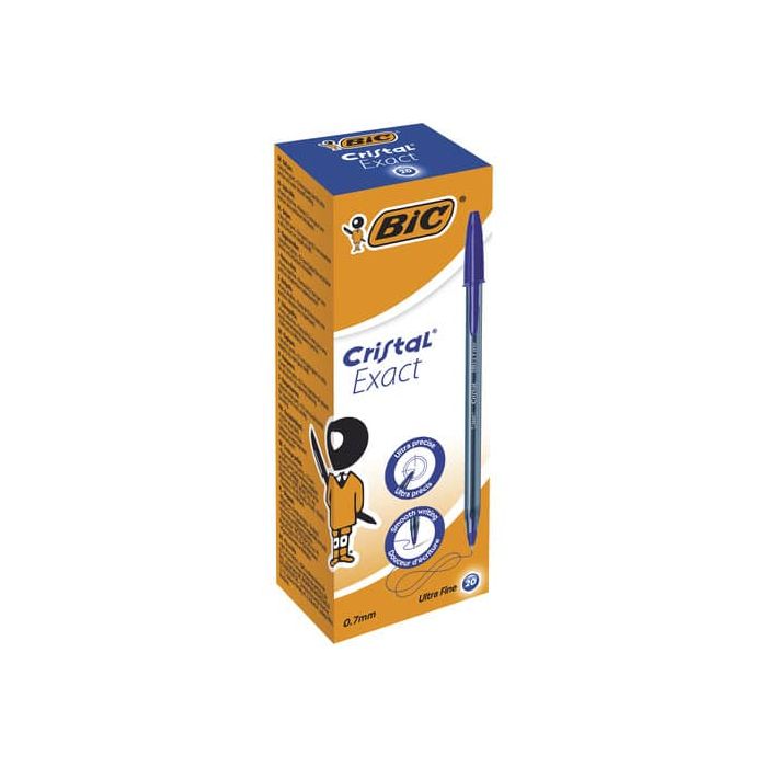 Penna a sfera con cappuccio BIC Cristal Exact 0,7 mm blu 992605 main product photo