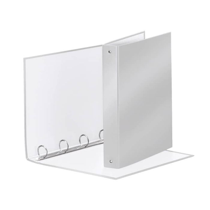 Raccoglitore Esselte Meeting a 4 anelli tondi 30mm cartone rivest. in PP grigio metallizz. 22x30cm dorso 4cm - 395792970 main product photo