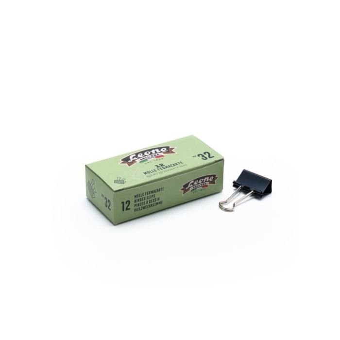 Molle fermacarte nere Leone Dell'Era 32 mm - scatola di cartone da 12 pezzi - MF32 main product photo