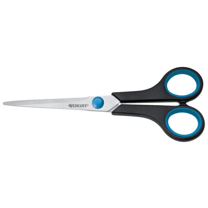 Forbici Westcott Soft Grip Easy Grip blu/nero simmetriche lama 18 cm E-30271 00 main product photo