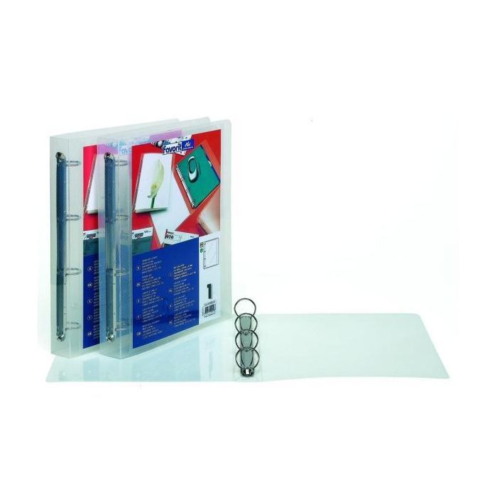 Raccoglitore personalizzabile Favorit Lumina in PPL A4 4 anelli tondi diam. 15 mm - 22x30 cm - neutro - 100460713 main product photo