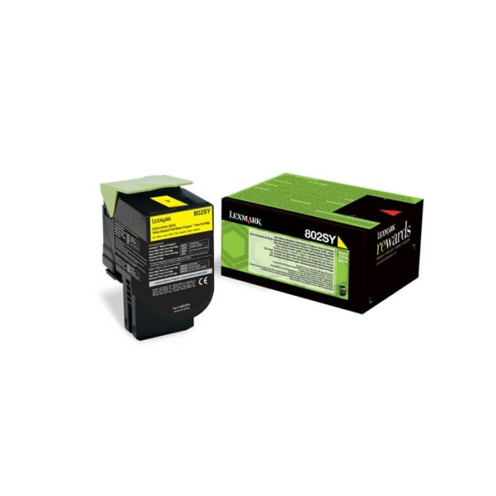 Toner standard return program 802SY Lexmark giallo 80C2SY0 main product photo