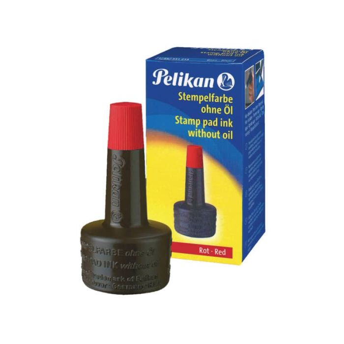 Inchiostro per timbri senza olio Pelikan flacone 28 ml rosso 351221 main product photo