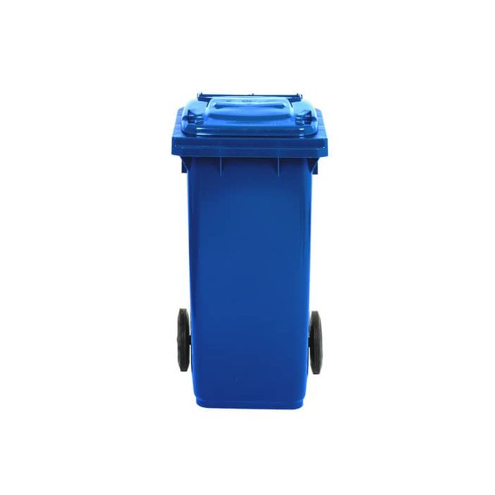 Bidone carrellato per raccolta differenziata 120 lt con coperchio PEHD Mobil Plastic blu - 1/120/5-BLB main product photo