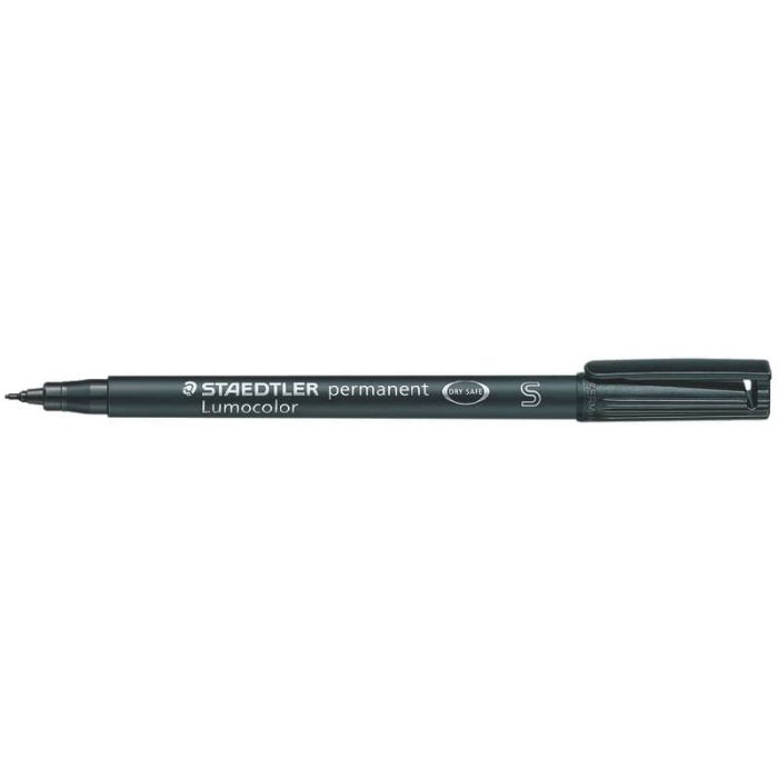 Penna a punta sintetica Staedtler Lumocolor permanent pen 313 S nero 313-9 main product photo