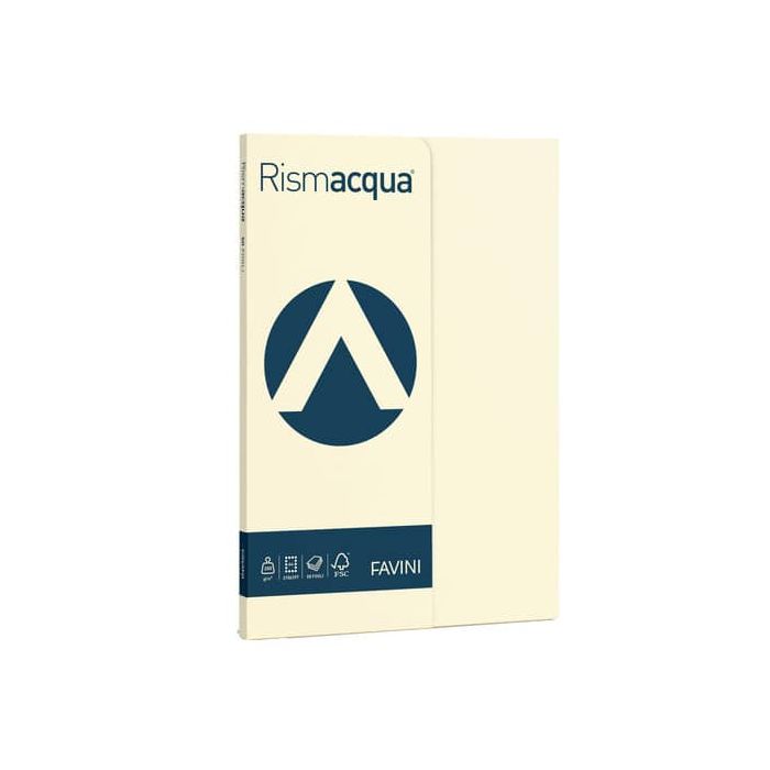 Carta colorata Favini Rismacqua colori tenui 200 g/m² A4 avorio 110 Risma da 50 fogli - A69Q544 main product photo