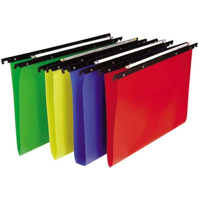 Cartelle sospese orizzontali per cassetti CARTESIO PP 33 cm fondo a V assortiti Conf. 25 pezzi - 500/330 -A7 main product photo