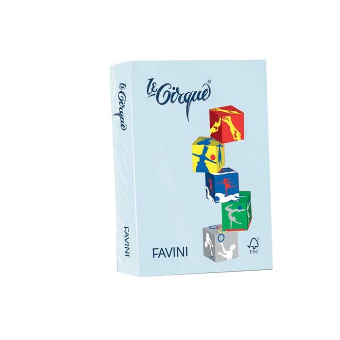 Carta colorata FAVINI LE CIRQUE per tutte le tecnologie di stampa 80 g/m² A4 celeste 101 500 fogli - A71T504 main product photo