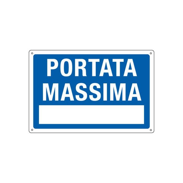 Cartello informativo 30x20 cm Cartelli Segnalatori ''Portata Massima'' 3101 main product photo