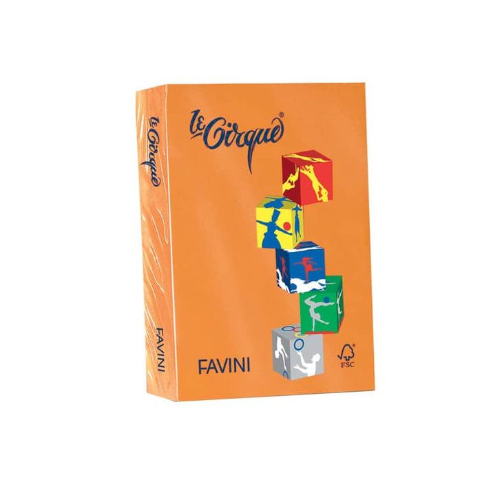 Carta colorata FAVINI LE CIRQUE per tutte le tecnologie di stampa 80 g/m² A4 arancio tropico 205 500 fogli - A71E504 main product photo