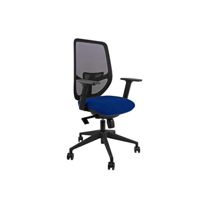 Seduta operativa Unisit Aria schienale in rete sedile in tessuto ignifugo con braccioli blu - AZA/BRF/IB main product photo