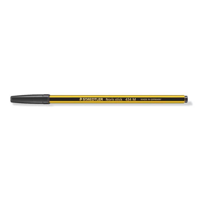 Penna a sfera Staedtler Noris Stick M 1 mm - tratto 0,35 mm nero conf. da 20 - 434 09 main product photo
