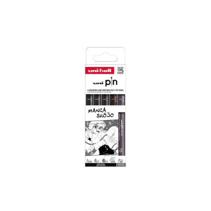 Fineliner Pin Manga Shojo Uni Mitsubishi - conf. 12 pz - punte assortite M PIN ASP016 main product photo