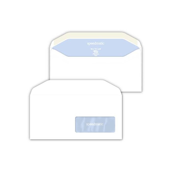 Buste con finestra Pigna Envelopes Speedmatic 80 g/m² 110x230 mm bianco conf. 500 - 0388987 main product photo