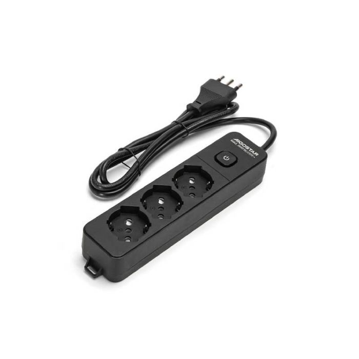Multipresa con interruttore 16A - cavo 1,5 m - nero Aigostar a 3 vie P40 282271 main product photo