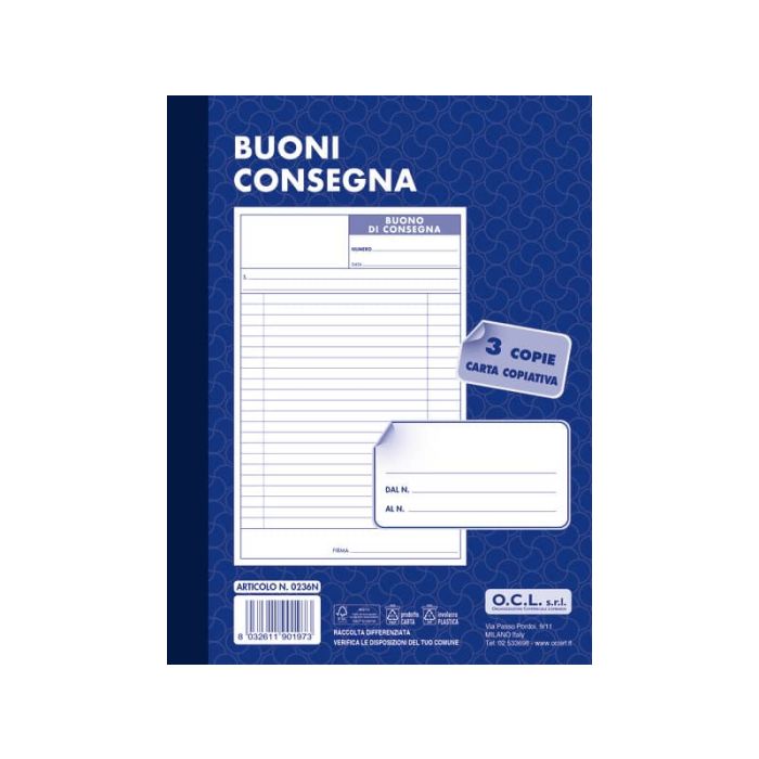 Buoni consegna O.C.L. 15x20 cm 50x3 copie 0236N main product photo