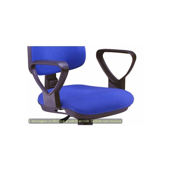 Coppia braccioli fissi triangolari Unisit Thema nero Conf. 2 pezzi - ACCBRTHF2 main product photo