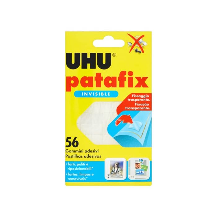 Gommini adesivi Uhu Patafix Invisible trasparente Conf. 56 pezzi - D1601 main product photo