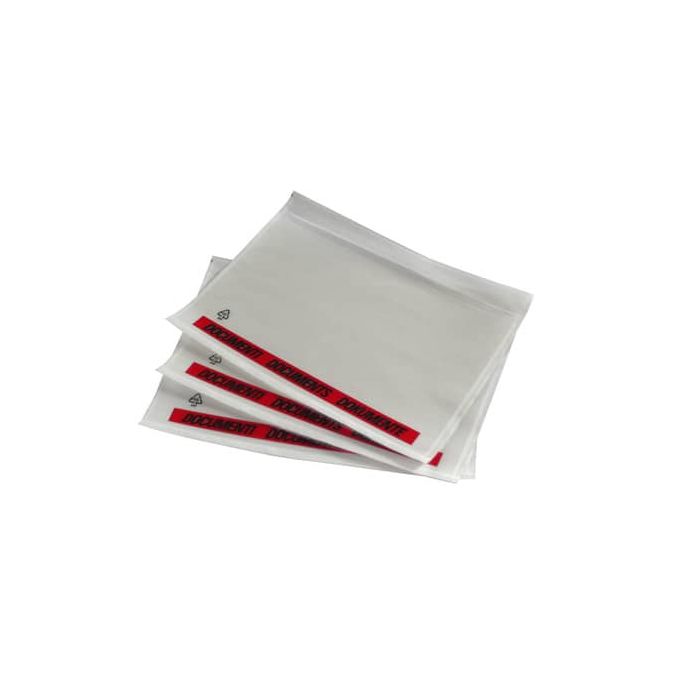 Buste neutre adesive portadocumenti Viva trasparenti con scritta DL-240x135mm - conf. 1000 - 3015DOCM main product photo