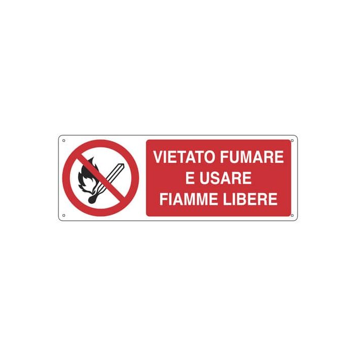Cartello di divieto 33,3x50 cm Cartelli Segnalatori ''Vietato fumare e usare fiamme libere'' - E1822X main product photo
