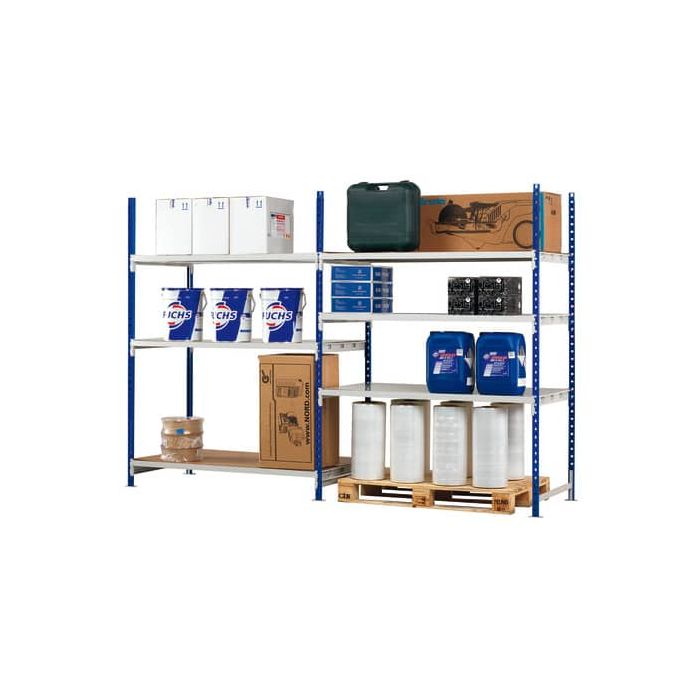 Modulo aggiuntivo per scaffalatura Paperflow ad incastro RANG'ECO regolabile - 3 ripiani blu - K603161 main product photo