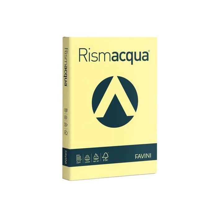 Carta colorata Favini Rismacqua colori tenui 140 g/m² A4 giallo chiaro Risma da 200 fogli - A652204 main product photo