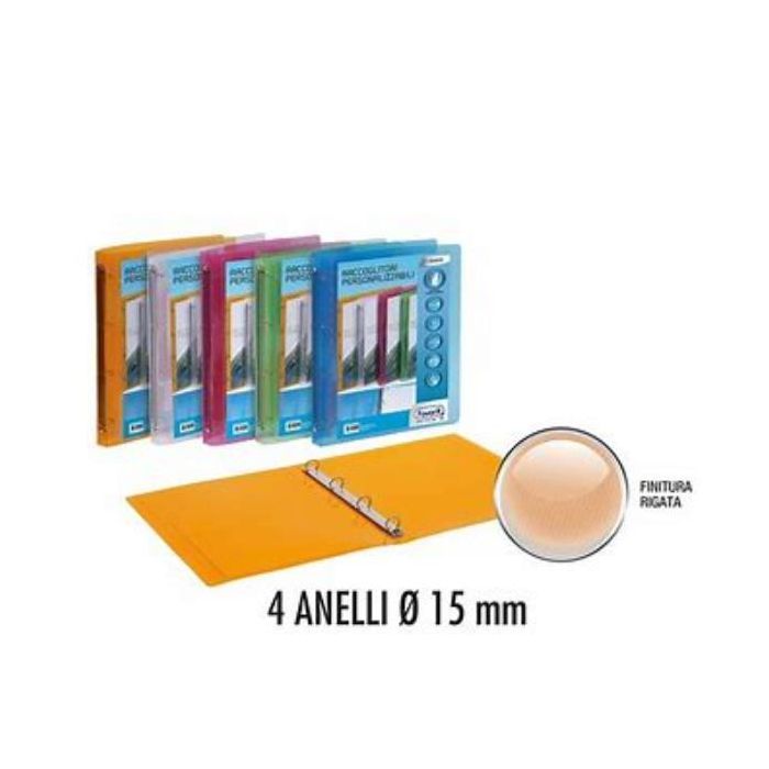 Raccoglitore personalizzabile Favorit Lumina in PPL A4 4 anelli tondi diam. 15 mm - 22x30 cm - assortiti - 400116631 main product photo