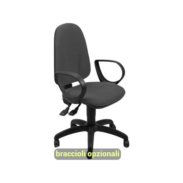 Sedia operativa girevole Unisit Team TMSY Eco smart - schiuma sagomata - rivestimento Eco grigio scuro - TMSY/ET main product photo