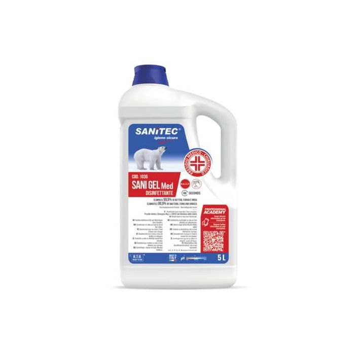 Disinfettante mani a base alcol senza risciacquo Sanitec Sani Gel Med PMC 5 lt 1036 main product photo