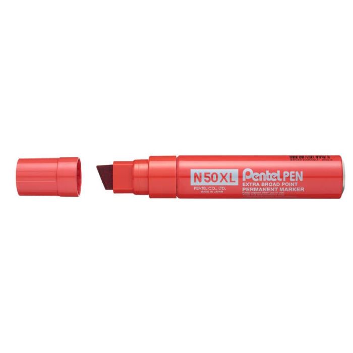 Marcatore permanente Pentel N50 XL punta a scalpello 15.4/8.0 mm rosso N50XL-B main product photo