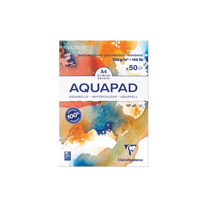 Maxiblocco Clairefontaine Goldline Acqua conf. 3 pz - formato A4 - 975721C main product photo