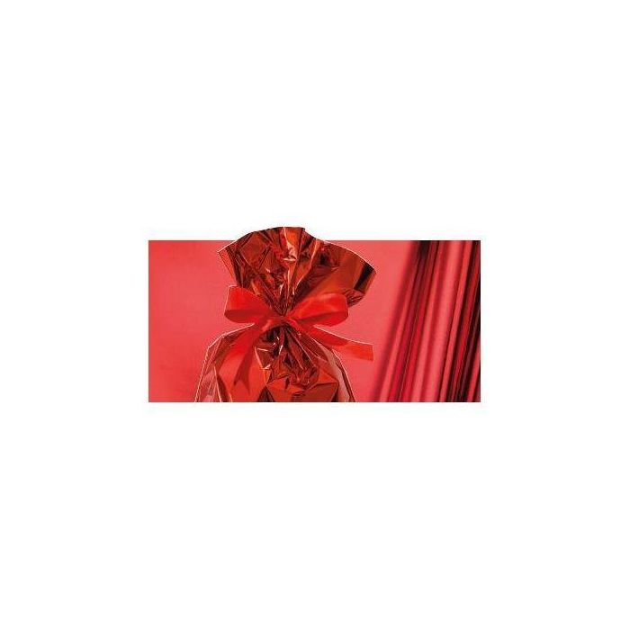 Busta regalo - senza patella adesiva - 20 x 35 cm - 30 micron - PPL - metal lucido - rosso - PNP - conf. 50 pezzi main product photo