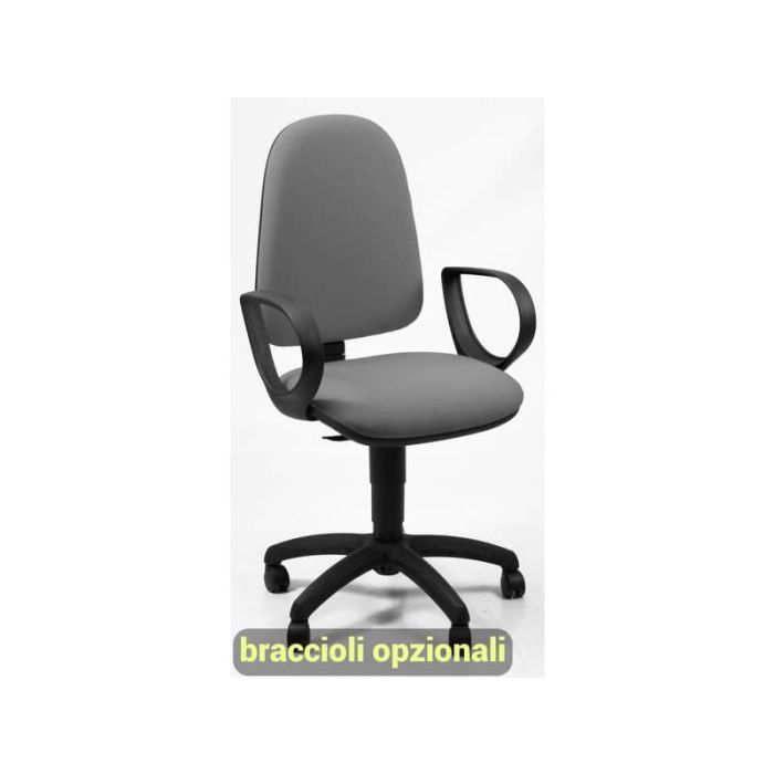 Sedia operativa girevole Unisit Jupiter JUSB/SB Eco smart rivestimento ignifugo grigio scuro - JUSB/SB/IT main product photo