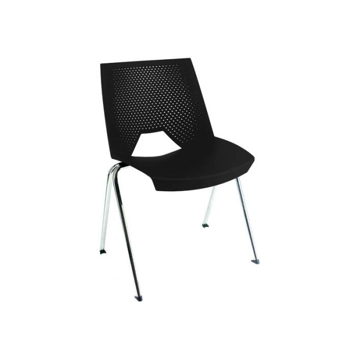 Sedia visitatore a 4 gambe Unisit Strike SKB schienale a rete - PPL nero SKB/NE main product photo